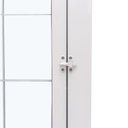 Ver imagem 5 de Porta de Aço de Correr e Postigo 215x160cm 2 Folhas com Grade Quadriculada Qualitysol Ramassol