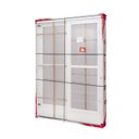 Ver imagem 6 de Porta de Aço de Correr e Postigo 215x160cm 2 Folhas com Grade Quadriculada Qualitysol Ramassol