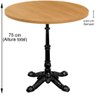 Base de Mesa Apus em Ferro Preto 75 Cm (alt) Tampo Mdp Redondo Samba 60 Cm (larg) X 2,5 Cm (alt) - 5