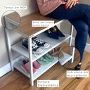 Ver mais imagens de Sapateira Banco Strassis Design Sd-3503-60 Branca