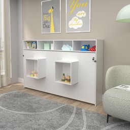 Cama Articulada Horizontal de Solteiro com 6 Nichos CM8020 - 6