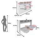 Ver imagem 3 de Cama Articulada Horizontal de Solteiro com 6 Nichos CM8020 Branco