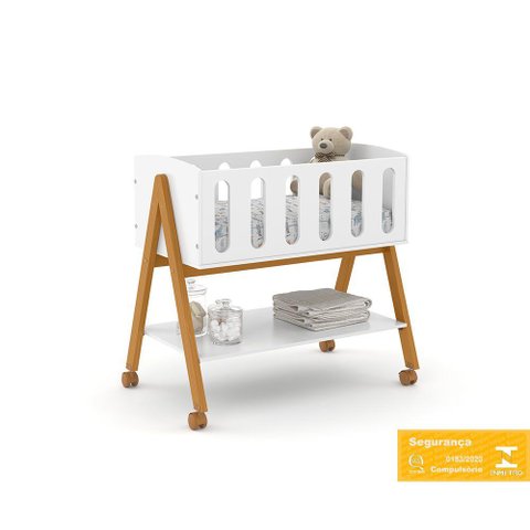 Mini Berço Sissi/ Liv Branco/eco Wood Matic