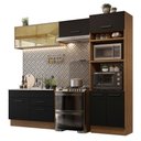 Ver imagem 3 de Armário de Cozinha Completa 270cm Rustic/Preto Agata Madesa 05
