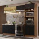 Ver imagem 1 de Armário de Cozinha Completa 270cm Rustic/Preto Agata Madesa 05