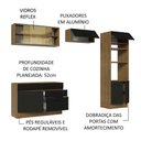 Ver imagem 5 de Armário de Cozinha Completa 270cm Rustic/Preto Agata Madesa 05