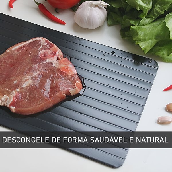 Tábua de Alumínio Especial Antiaderente Acelera o Descongelamento Carne Legumes e Frutas - 5