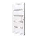 Ver imagem 1 de Porta de Aço Lambri 215x100cm com Friso e Puxador Inox Batente 12cm Qualitysol Ramassol
