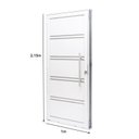 Ver imagem 2 de Porta de Aço Lambri 215x100cm com Friso e Puxador Inox Batente 12cm Qualitysol Ramassol