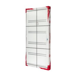 Porta de Aço Lambri 215x100cm com Friso e Puxador Inox Batente 12cm Qualitysol Ramassol - 6