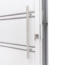 Ver imagem 5 de Porta de Aço Lambri 215x100cm com Friso e Puxador Inox Batente 12cm Qualitysol Ramassol