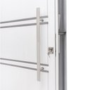 Ver imagem 3 de Porta de Aço Lambri 215x100cm com Friso e Puxador Inox Batente 12cm Qualitysol Ramassol