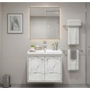 Ver imagem 1 de Gabinete Armário para Banheiro 50cm Mdf com Cuba - Bergamo Branco