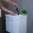 Ver imagem 7 de Gabinete Armário para Banheiro 50cm Mdf com Cuba - Bergamo Branco