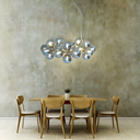 Ver imagem 4 de Pendente Halo Niquelado e Cromado (d)69.5cm (a)24cm 25xg9 125w - Pendente Halo Niquelado e Cromado (