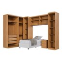 Ver imagem 4 de Guarda Roupa Modulado Dallas 6 Módulos 9 Portas de Bater 6 Gavetas