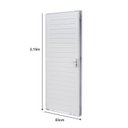 Ver imagem 4 de Porta de Aço Lambri 215x83cm Batente 12cm Qualitysol Ramassol Abertura Direita