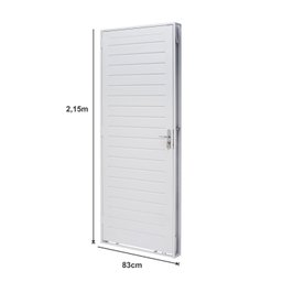 Porta de Aço Lambri 215x83cm Batente 12cm Qualitysol Ramassol - 4