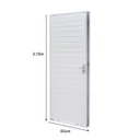 Ver imagem 4 de Porta de Aço Lambri 215x83cm Batente 12cm Qualitysol Ramassol Abertura Esquerda Branco