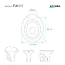 Ver imagem 3 de Tampa de Vaso Sanitário com Amortecedor Parati Bege Claro para bacia Logasa