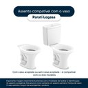 Ver imagem 4 de Tampa de Vaso Sanitário com Amortecedor Parati Bege Claro para bacia Logasa