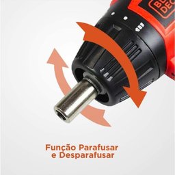 Parafusadeira A Bateria Black Decker 4.8v Com 16 Acessórios - 2