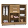 Cômoda Sapateira para Quarto 4 Portas 3 Gavetas 152cm Agrado V02 Nature - Mpozenato - 3