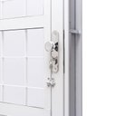Ver imagem 5 de Porta de Aço com Postigo 215x83cm com Grade Quadriculada e Vidro Liso Qualitysol Ramassol Branco/Poliéster