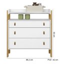 Ver imagem 3 de Jogo de Quarto Infantil Gêmeos com 2 Berços Encanto Fantasia e Cômoda Branco
