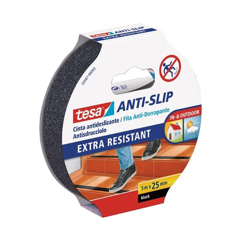 Fita Anti-derrapante Tesa 5 M X 25 Mm - Preta