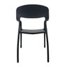 Kit 4 Cadeiras de Jantar em Polipropileno Bossa Nova Preto Empilhavel - 6