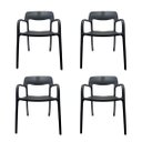 Ver imagem 2 de Kit 4 Cadeiras de Jantar em Polipropileno Bossa Nova Preto Empilhavel