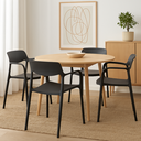 Ver imagem 1 de Kit 4 Cadeiras de Jantar em Polipropileno Bossa Nova Preto Empilhavel