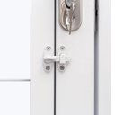 Ver imagem 6 de Porta de Aço com Postigo 215x83cm com Grade Quadriculada e Vidro Liso QualitySolRamassol