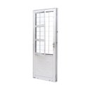 Ver imagem 3 de Porta de Aço com Postigo 215x83cm com Grade Quadriculada e Vidro Liso QualitySolRamassol