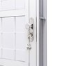 Porta de Aço com Postigo 215x83cm com Grade Quadriculada e Vidro Liso QualitySolRamassol - 5