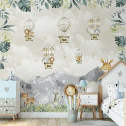 Papel de parede safári animal infantil M² VR50 - 4