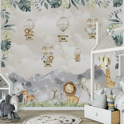 Papel de parede safári animal infantil M² VR50 - 3