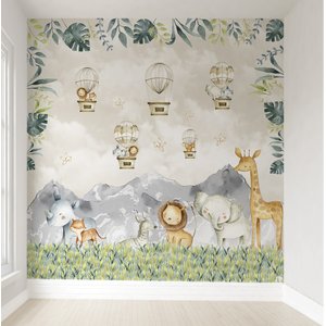 Papel de parede safári animal infantil M² VR50