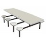 Mesa de refeitorio banco Fixo Dimovesc 718 Branco 8 Lugares - 2