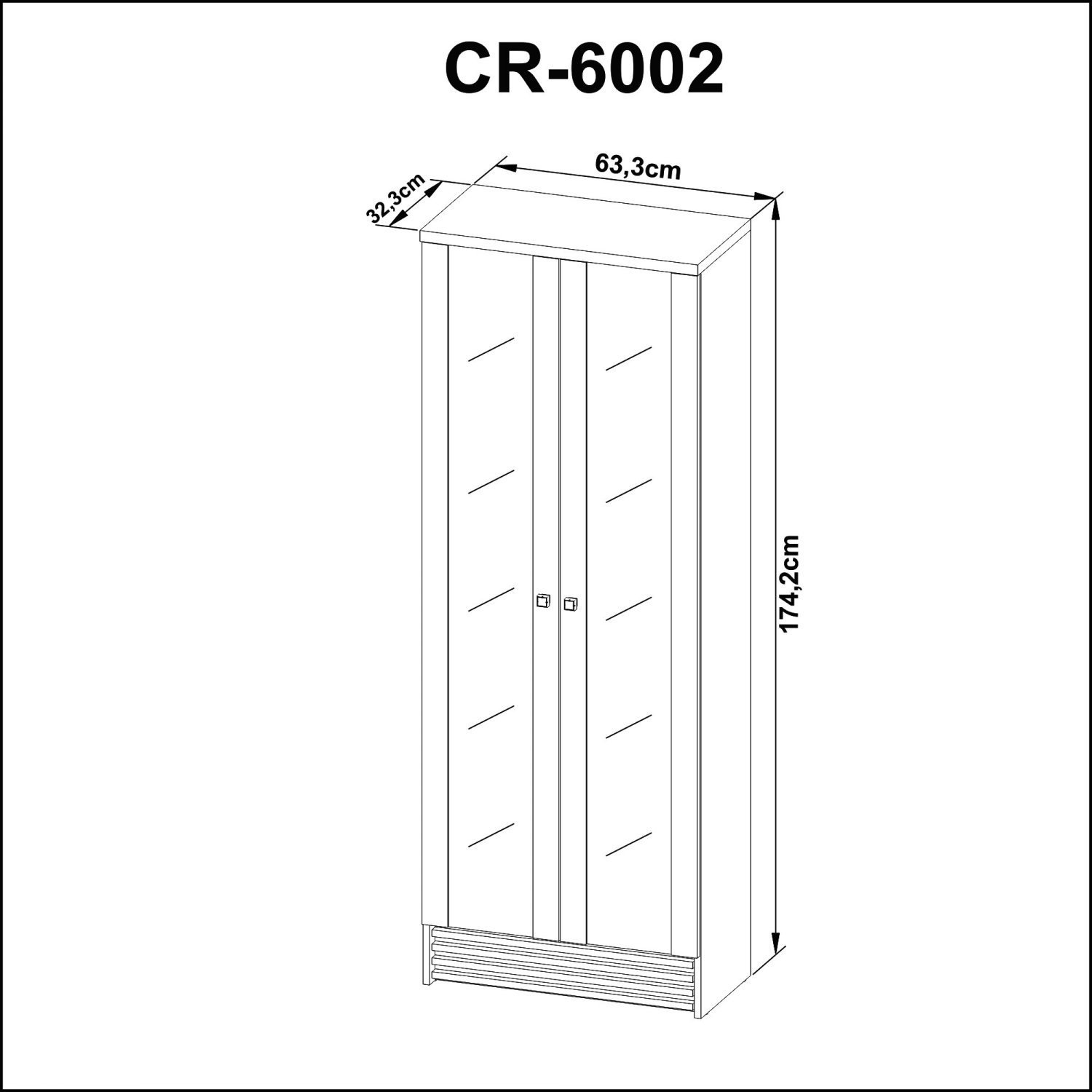 Cristaleira Com 2 Portas Em Vidro Cr6002  - 8