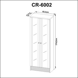 Cristaleira Com 2 Portas Em Vidro Cr6002  - 8