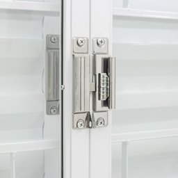 Janela de Aço Veneziana Central 100x120cm 6 Folhas com Grade Quadriculada e Vidro Liso Ramassol - 5