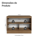 Ver imagem 4 de Balcão Gabinete de Pia 120 cm (com Tampo) Rustic/Crema Vik Madesa