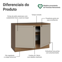 Ver imagem 5 de Balcão Gabinete de Pia 120 cm (com Tampo) Rustic/Crema Vik Madesa
