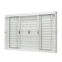 Ver imagem 3 de Janela de Aço Veneziana Central 100x150cm 6 Folhas com Grade Quadriculada Unicsol Ramassol