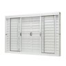 Janela de Aço Veneziana Central 100x150cm 6 Folhas com Grade Quadriculada Unicsol Ramassol - 3