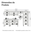 Ver imagem 4 de Armário de Cozinha Completa 293cm Emilly Madesa 01 Branco