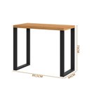 Ver imagem 4 de Mesa Escritório Estilo Industrial F11 Freijó/Preto Fosco - Pradel
