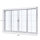 Ver imagem 4 de Janela de Aço de Correr Central 100x120cm 4 Folhas com Grade Quadriculada e Vidro Liso Unic Sol Rama